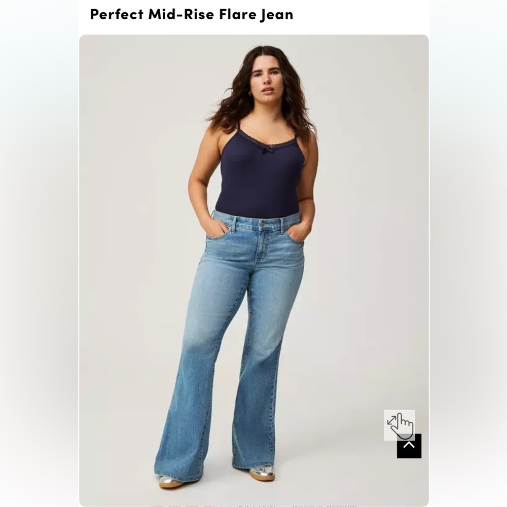 torrid perfect super flare mid-rise jean